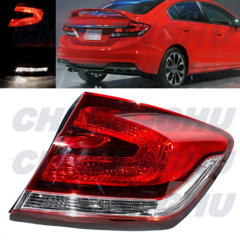 

LED Tail Light For Honda Civic Sedan 4-Door 2013 2014 2015 Right Outer Side Rear Lamp car assecories