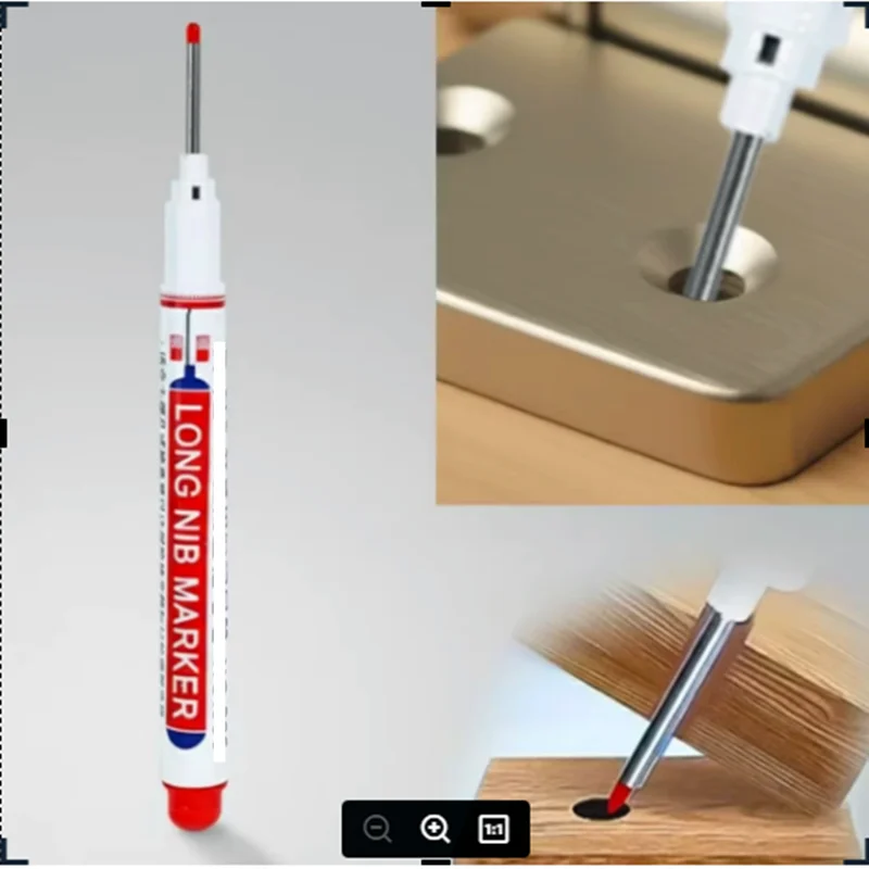 Langstift-Markierstift Rot Blau Wasserdicht Spezial für Badezimmer Garten Holzarbeiten Glas Metall DIY Tiefenlöcher Ölmarker