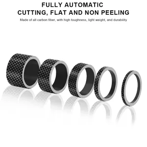 Riderace Bicycle Spacer, MTB Bike Frontgabelstiel, Carbonfaser-Waschmaschine, Ultra-Leichtgewichtige, Einstellungszubehör, 28,6 mm, 1-1/8 12 Hauptverkaufskohlenstoff Raubtierhelm - №2