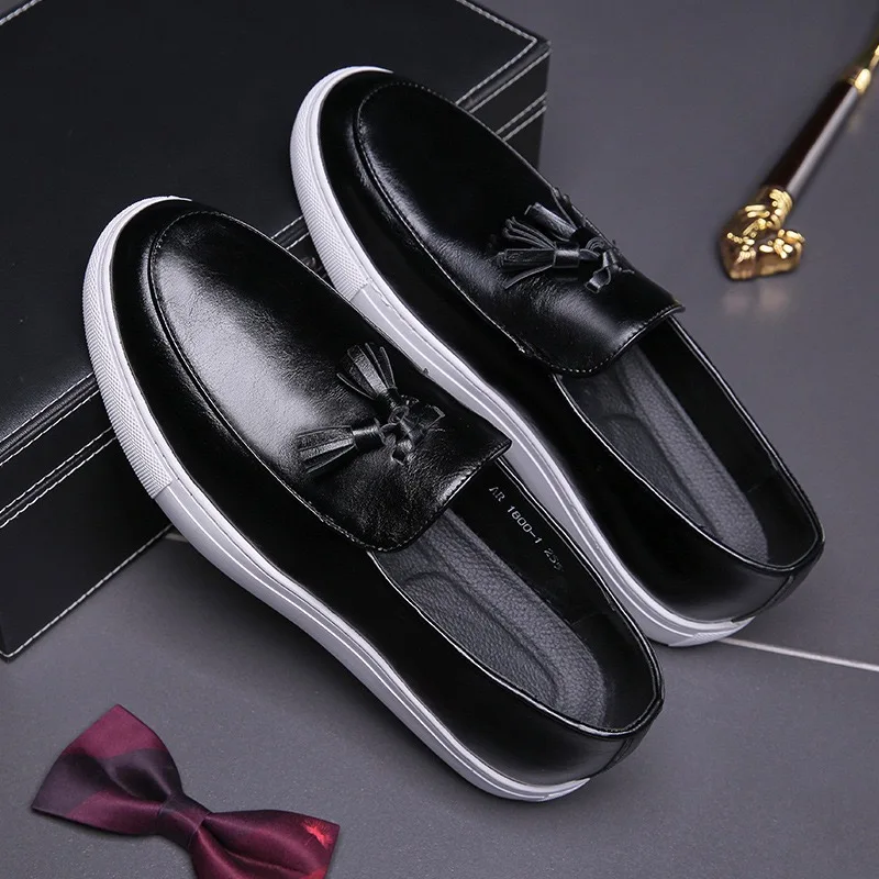 Men's Leather Shoes Fashion Italy Casual Shoe Business Office Dress Shoes Comfort Driving Shoes for Men Slip on Loafers Big Size