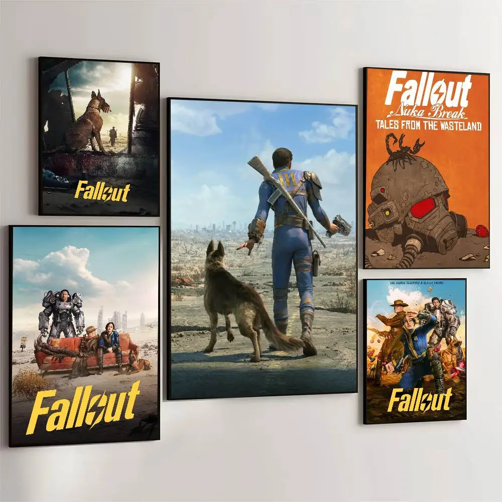 F-fallout Poster Self-adhesive Art Waterproof Paper Sticker Coffee House Bar Room Wall Decor