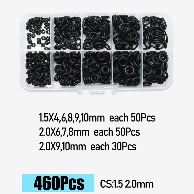 Cs 1,0-4,0mm gummi o ring hochwertige dichtung scheibe balck nbr o-ring Sanitär dichtung auto klimaanlage öl beständiger our kit – Detail 10