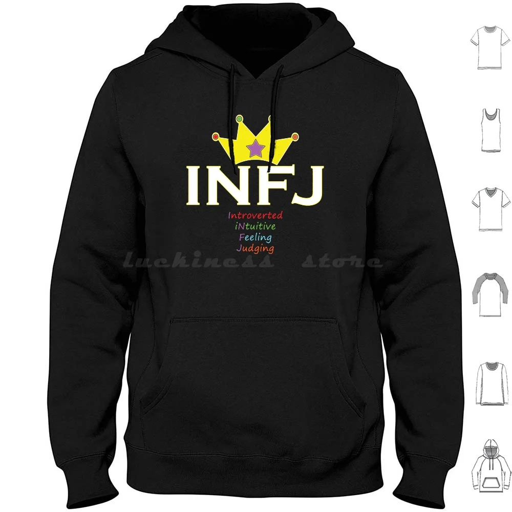 INFJ-การออกแบบการพิมพ์ hoodies แขนยาว introvert รุ่น introverted INFJ ความรู้สึกที่ใช้งานง่ายตัดสินศิลปะโดย