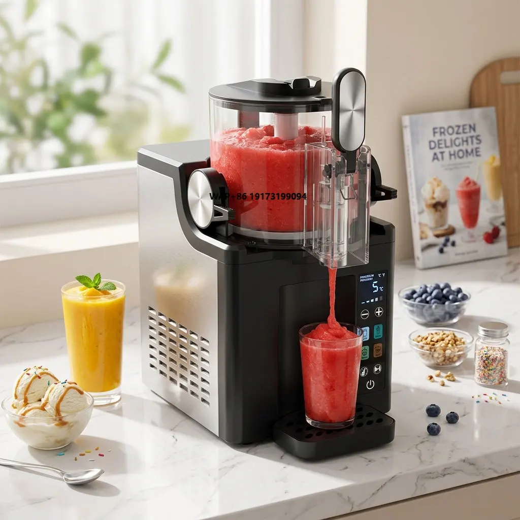 Multifunction Smart Soft Serve Ice Cream Maker Slush Machine Touch Control Frozen Drink Blender Smoothie Maker for Kitchen