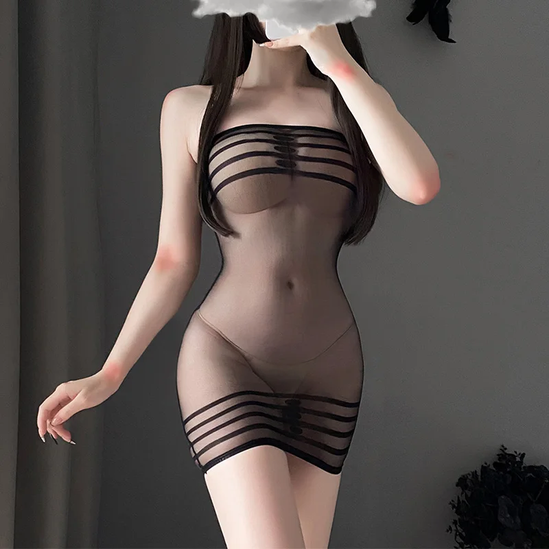 Hot Sexy Body Catsuit Porno Lingerie per le donne vestiti del sesso trasparente vedere attraverso le calze del corpo biancheria intima erotica