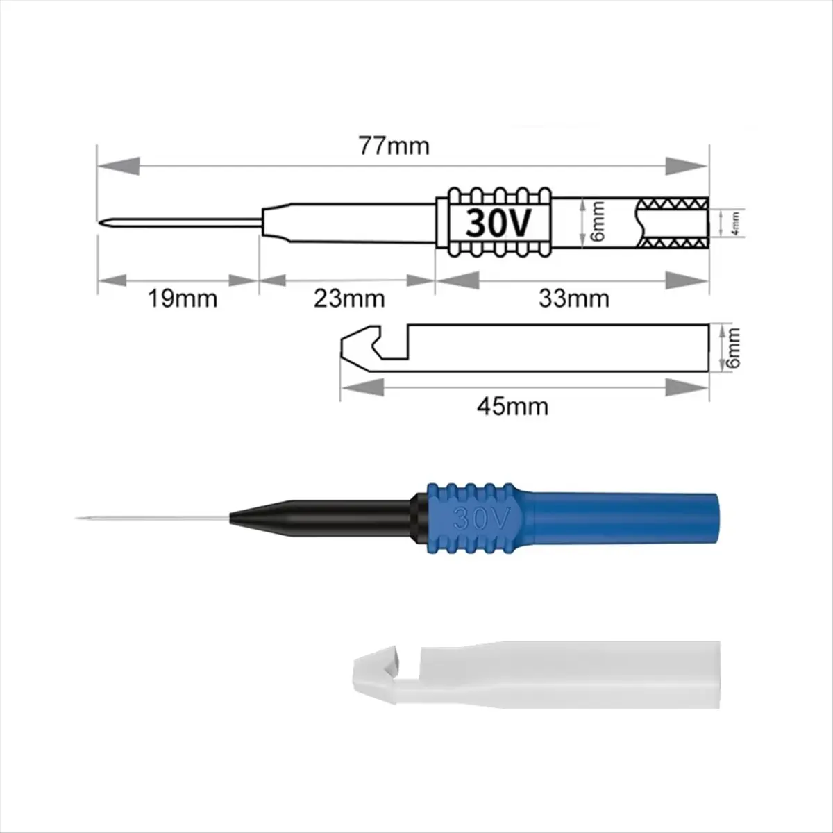 

Новые 20 шт. измерительные щупы ABZT: игольчатые, из нержавеющей стали, для прокола изоляции, с разъемом 4 мм типа «банан», инструмент для проверки JT0048