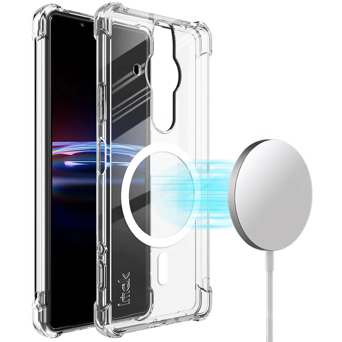 Магнитный чехол для Sony Xperia Pro-I, мягкий чехол из ТПУ с воздушной подушкой, ударопрочный, IMAK