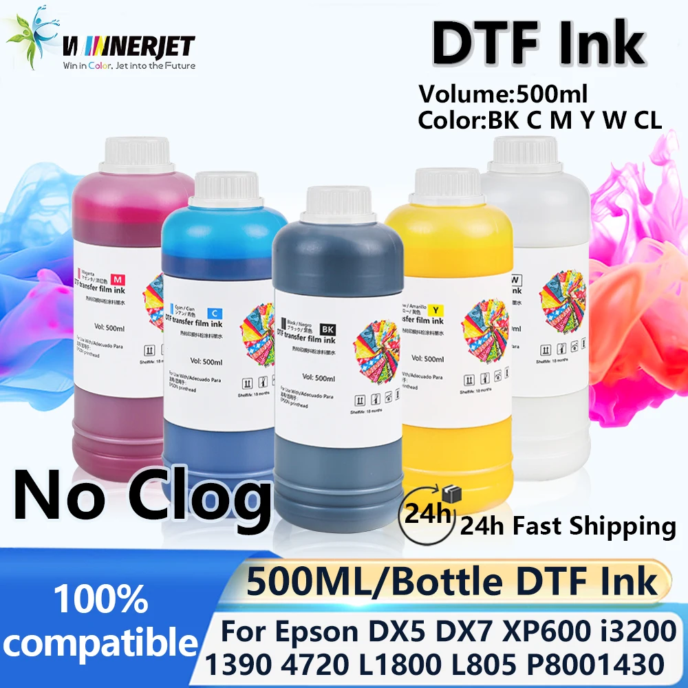 Fountain Pen Bottled Ink - 500ml/şişe DTF Film Mürekkebi Beyaz Transfer