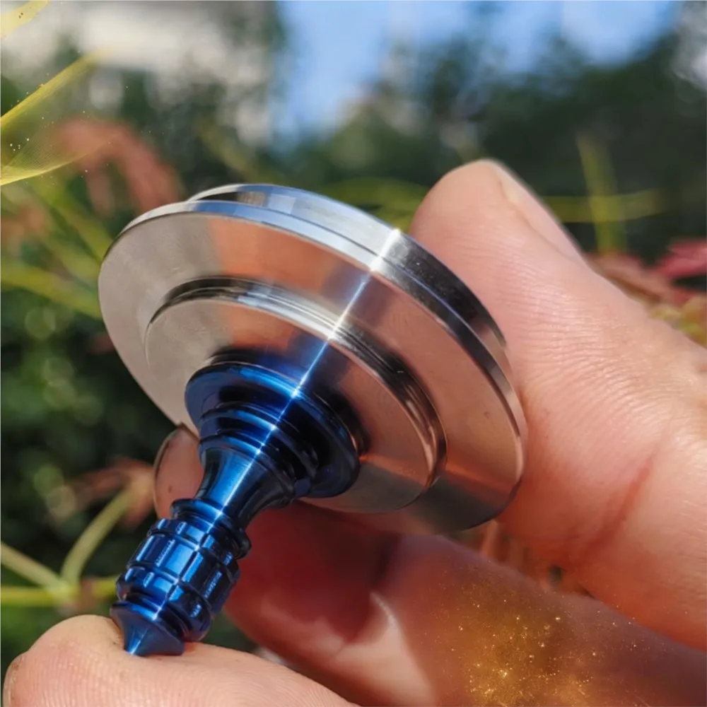 Liga de titânio dedo superior mão de aço inoxidável girando topo alívio do estresse brinquedo brinquedos para adultos alívio da ansiedade gadgets