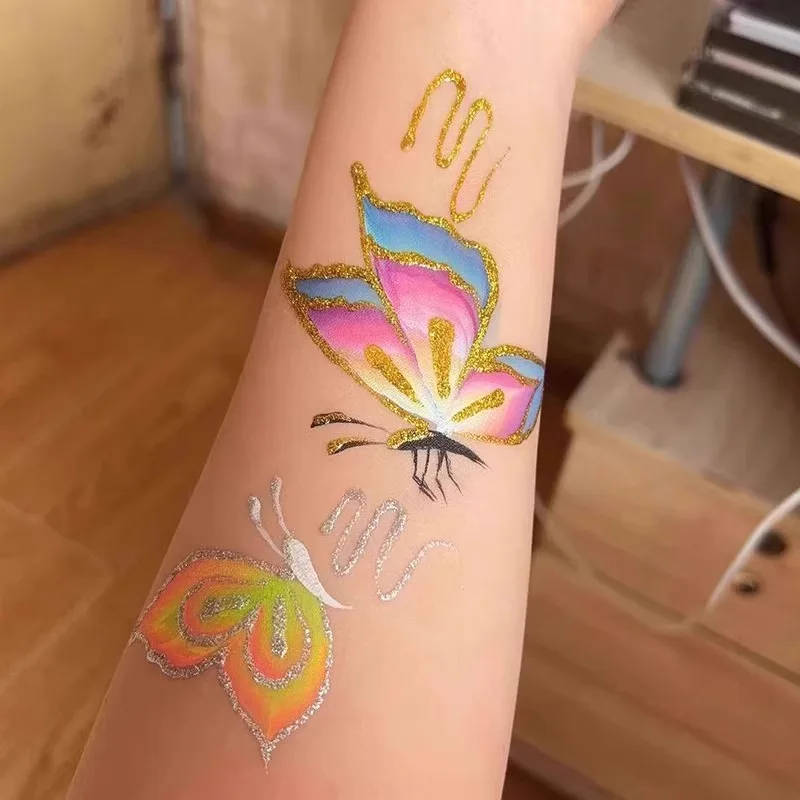 水彩ストロークグリッターチョークフェイシャルパフォーマンス手作りDIYアルバム装飾グリッター接着剤セットグリッター接着剤ステージ