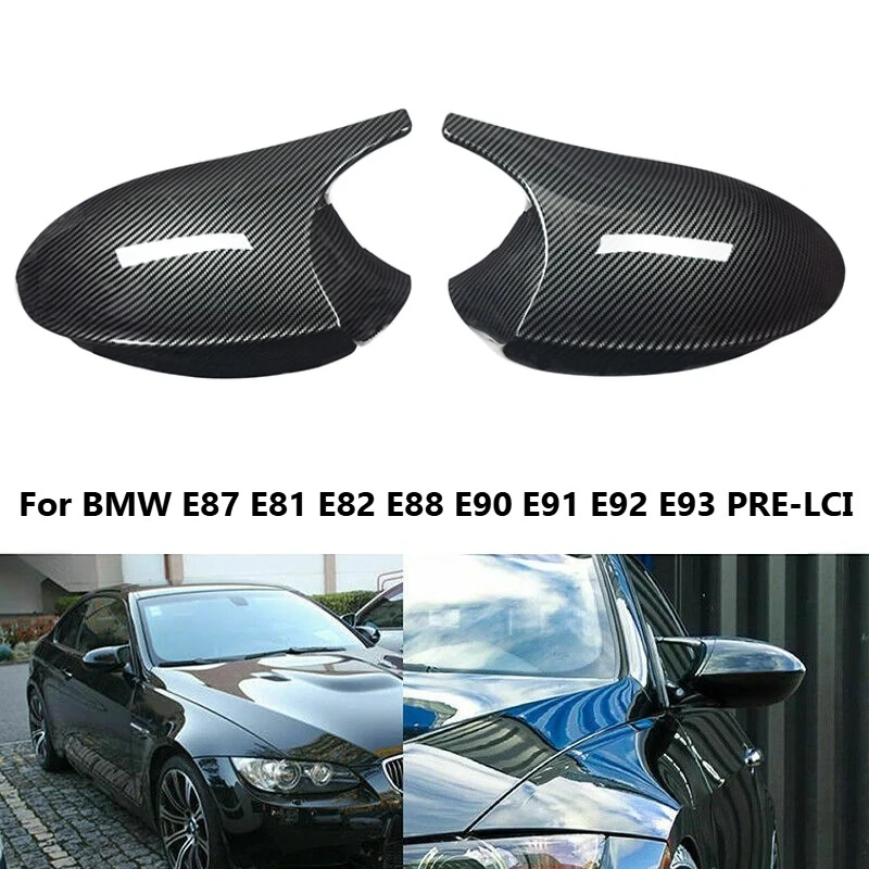 

Carbon Fiber Look Car Rearview Mirror Cover Door Side Mirror Shells For BMW E87 E81 E82 E88 E90 E91 E92 E93 PRE-LCI Accessories