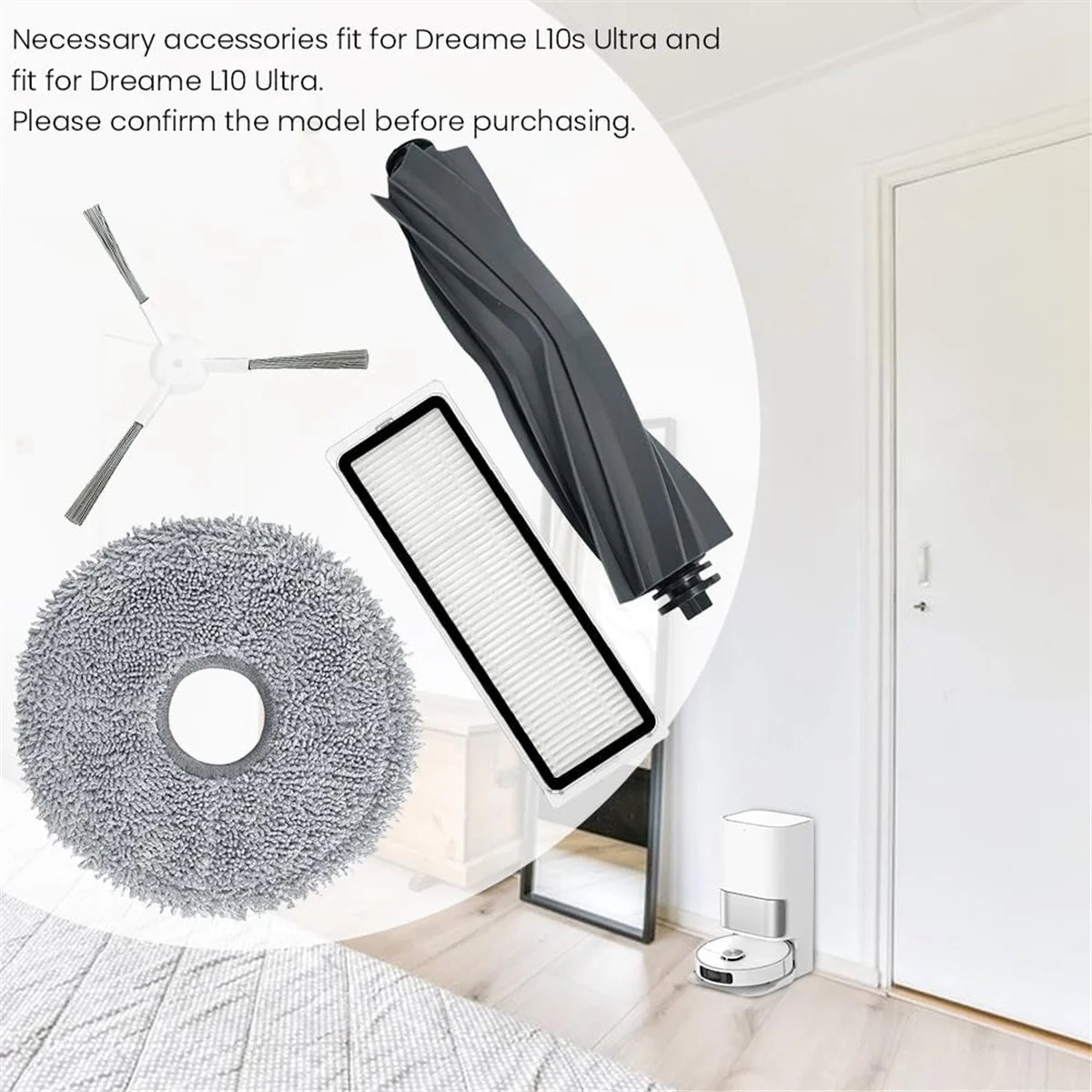 For Dreame L10s Ultra L10 Ultra for Xiaomi X10 Vacuum Cleaner Main Side Brush Hepa Filter Mop Cloth Replacement Parts