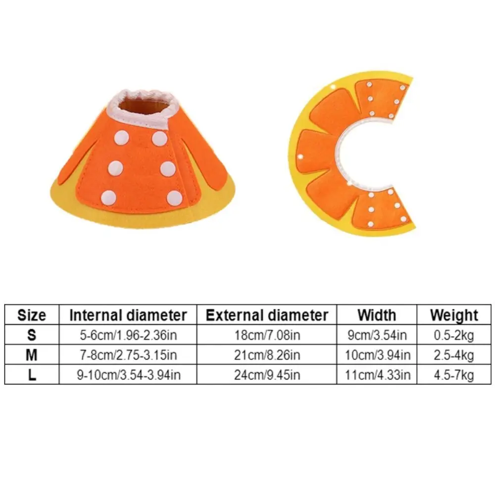 Fruit Pattern Soft Elizabethan Collars Anti-bite Adjustable Cat Cones Felt Anti-lick Pet Supplies Nail Trim
