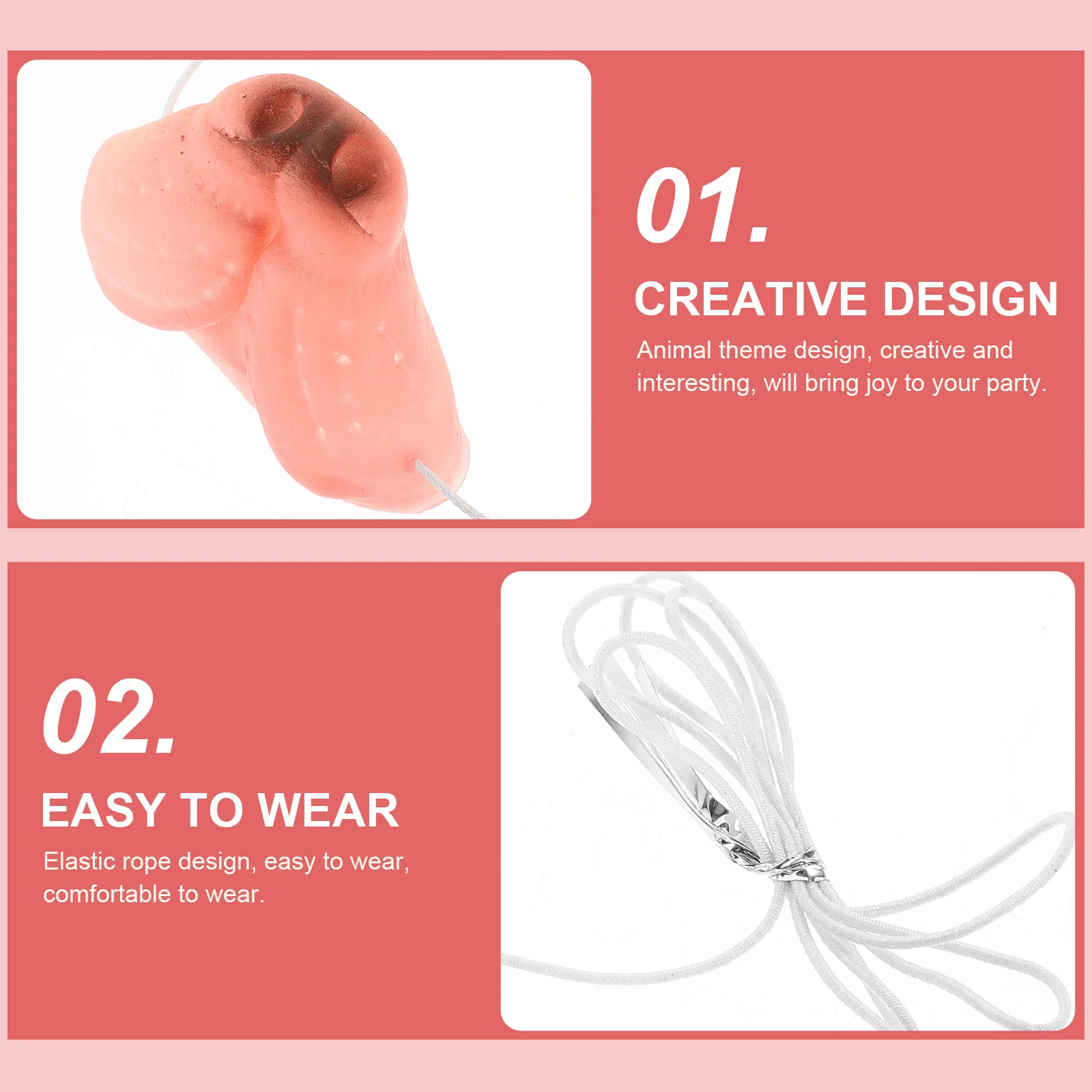 

5Pcs Simulation Dog Safe Practical Long-Lasting Cosplay Props Funny Vivid Halloween Costume Party Accessories