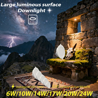 10Pack LED Downlight 220V 110V RA80+ Spot Three Colors 6W 24W Recessed LED Ceiling Downlight Light Warm White Cold Light Lamp