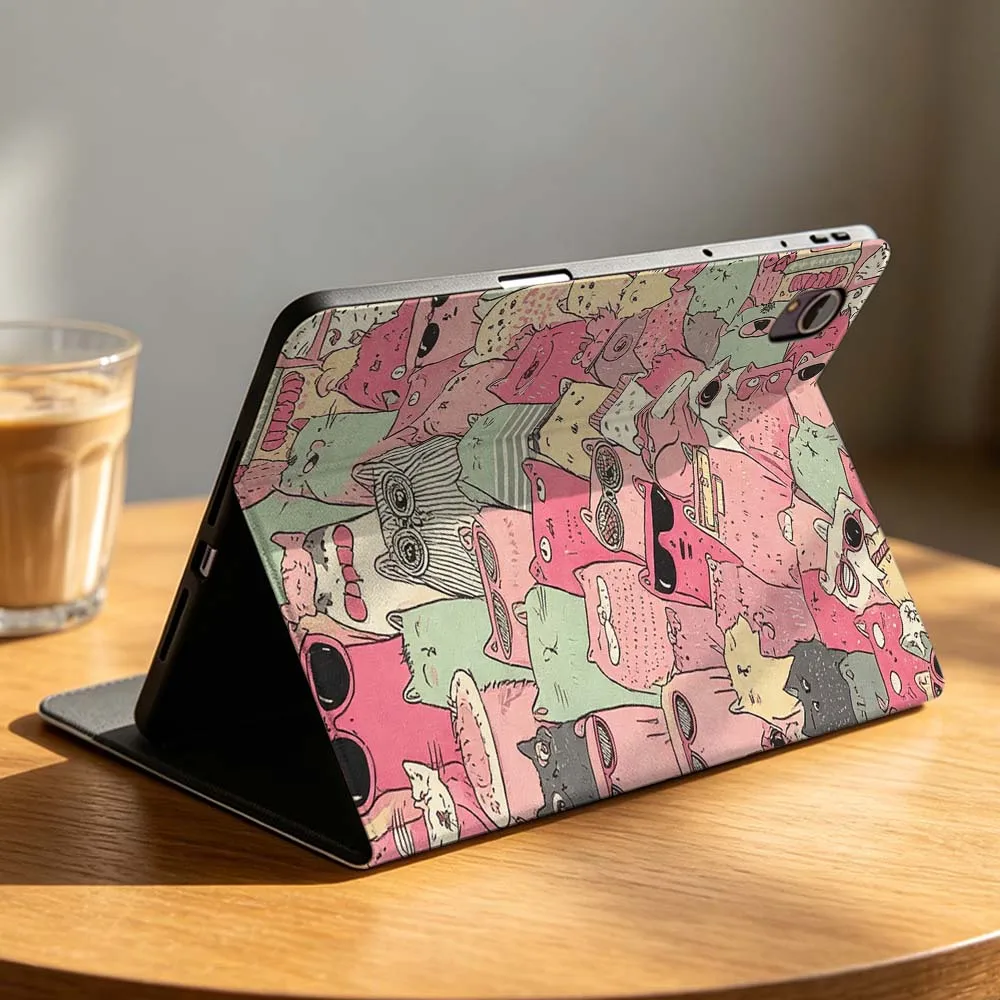 Luxury Cat Bull Case For Huawei Matepad M6 10.8 11 11.5S Pro Air SE Honor Tab 8 9 10 V9 X8 X9 X10 Magic Pad GT 2 3 Tablet