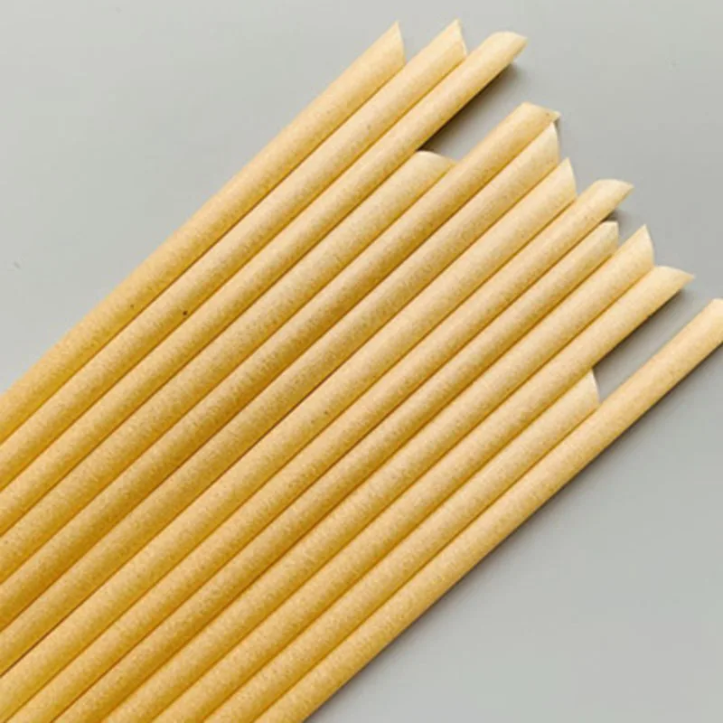 200pcs Disposable Straws Sugar Cane Straws Compostable Drinking Cocktail Straw Kitchen Beverage Accessories Festival Kitchen