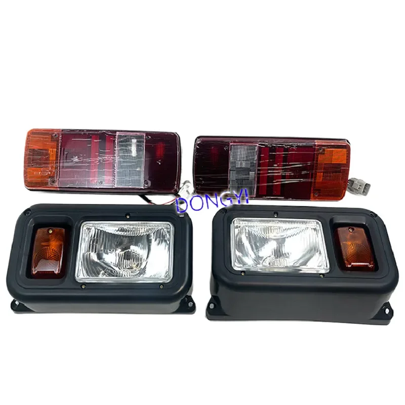 For Doosan Daewoo Dh Dx Front Headlight Dh150w-7 210w-7 Excavator Rear Tail Light Counterweight Headlight Excavator Accessories