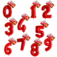 2pcs 32inch Red Number Balloons Mini Fire Truck Foil Balloons 1 2 3 4 5 6 7 8 9 Years Birthday Party Decora Baby shower Kids Toy