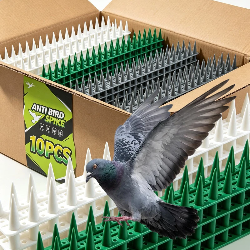 Plastic Bird Repeller Squirrel Cat Pigeon Deterrent Spike Fence Bendable Wall Anti Climb Nails Pest Control Supplies