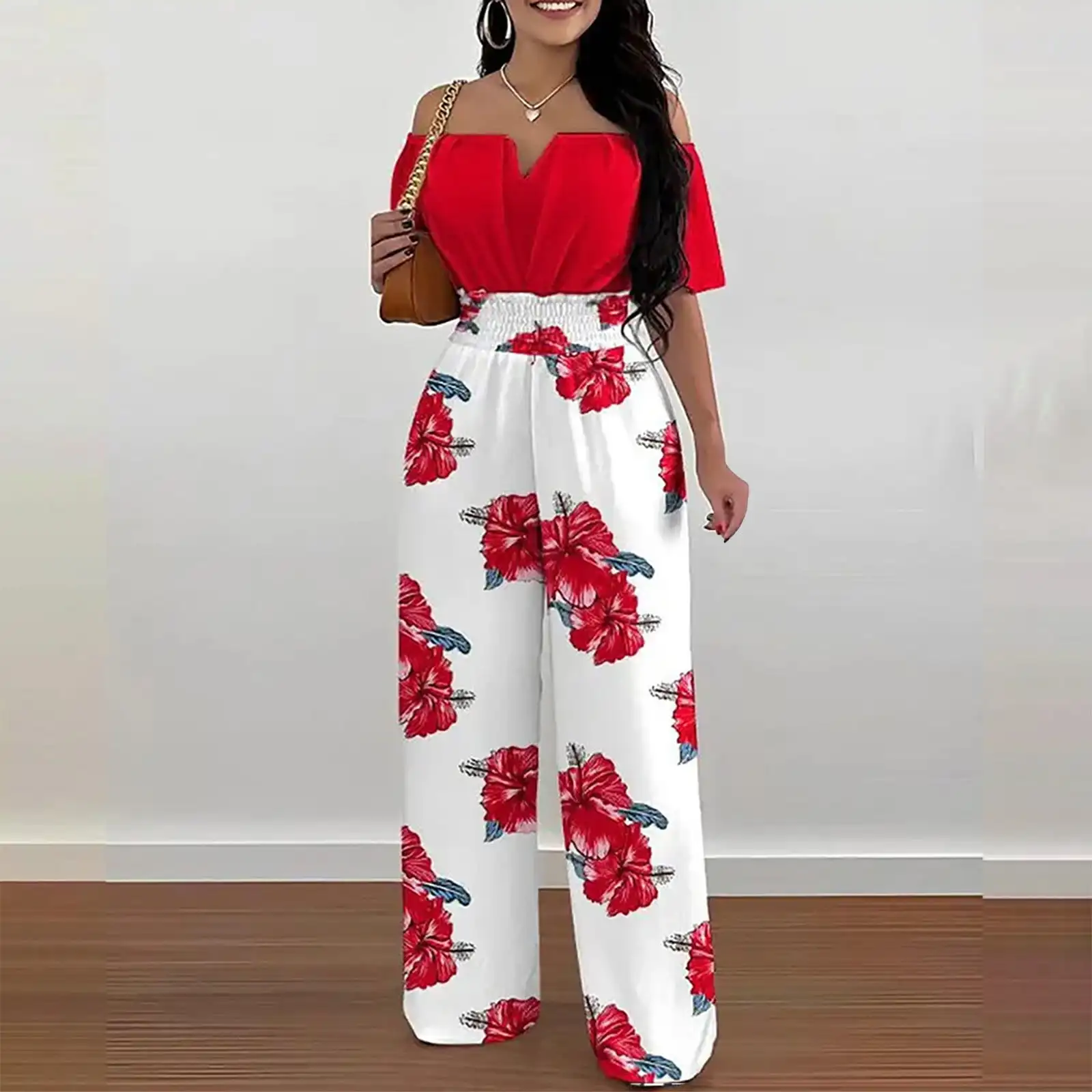 2024 neue Damenmode Sommer einfarbig sexy frische einz eilige Kragen Taille lose gerade Overall Damen Abend Abschluss ball Overall