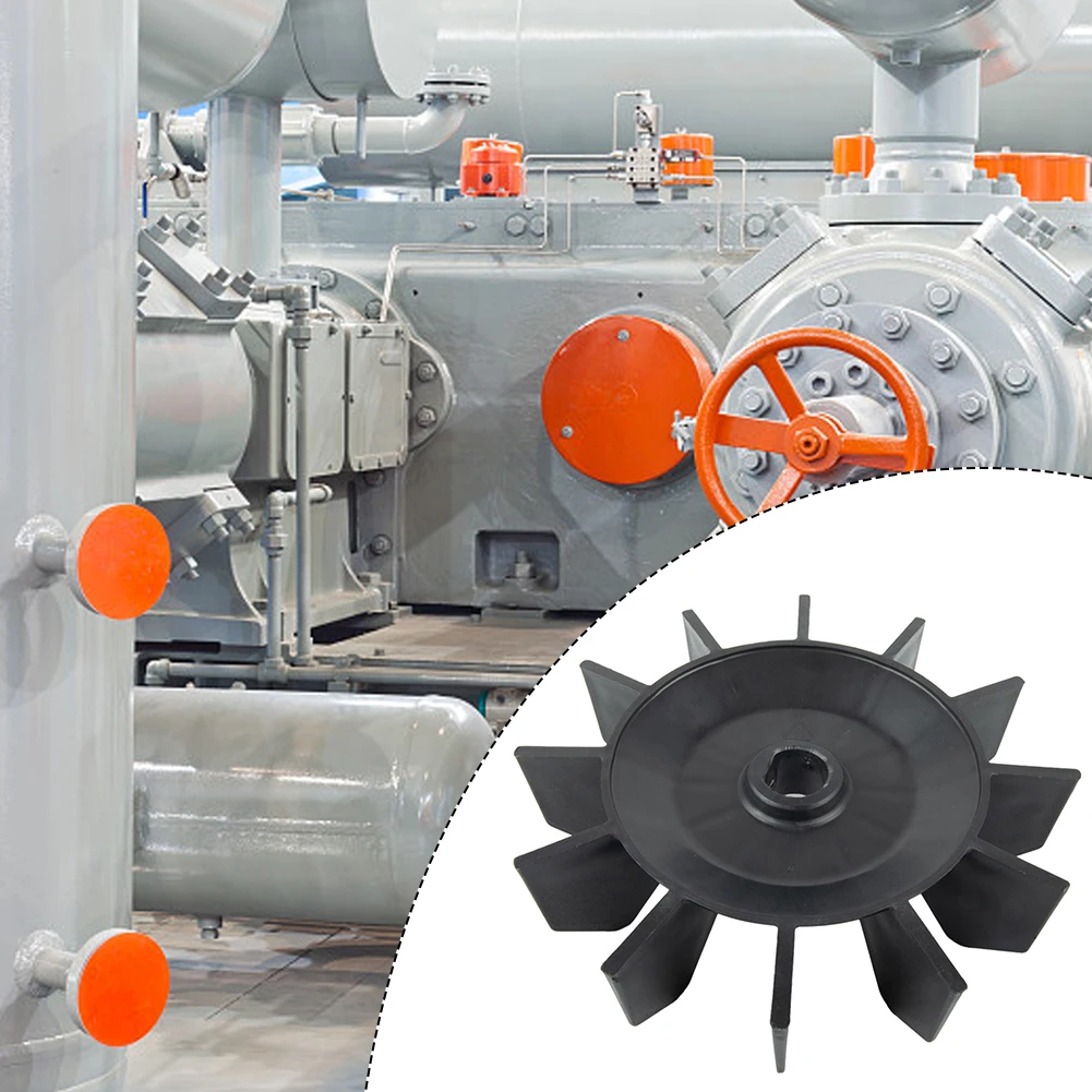 Fan Blade Compatible with Air Compressors 211mm Diameter 24mm Hole Made from Engineering Plastic for Stability