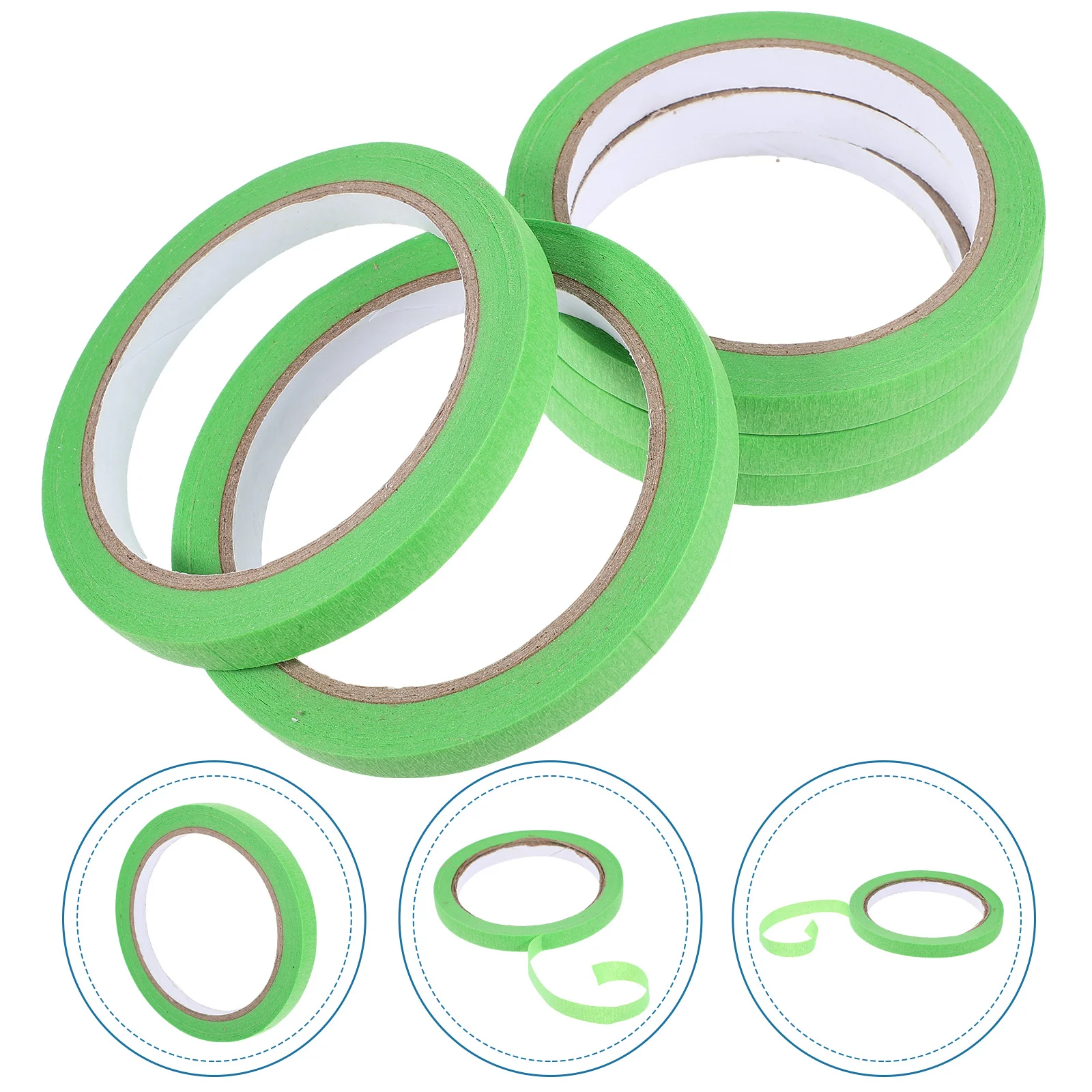 5 لفات من أشرطة إخفاء الحرف اليدوية الإبداعية شريط ورقي لتزيين سجل القصاصات شريطٌ لاصق ملون 20 مترًا