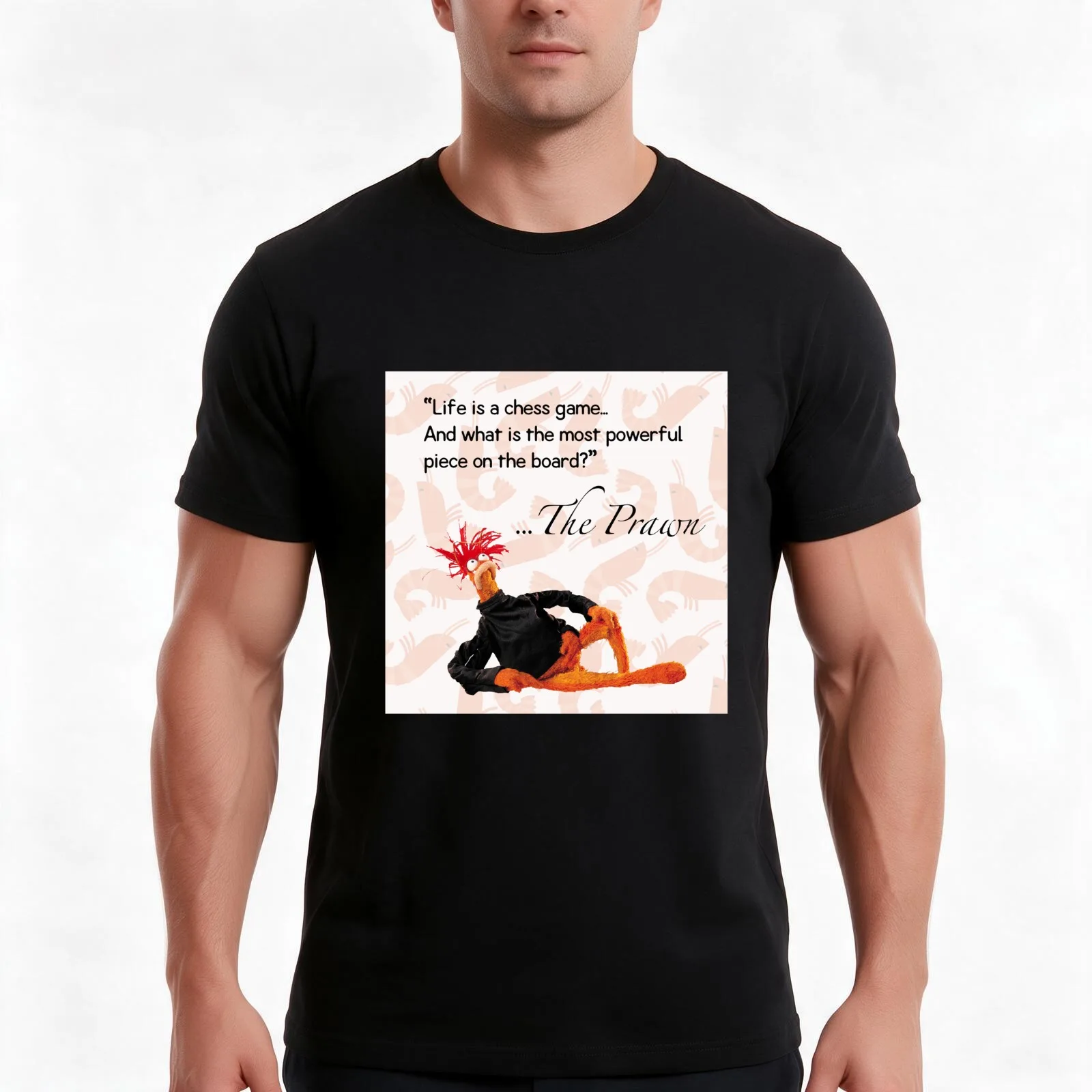 prawn pillow 3 T-Shirt Summer Casual Cotton Tee Oversized Streetwear Tops Vintage Graphic Print Loose Fit Short Sleeve