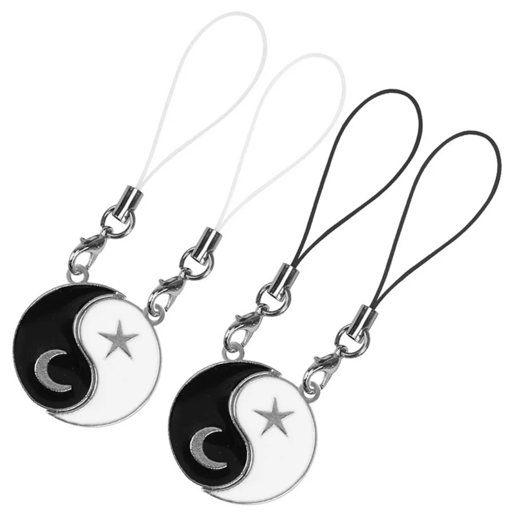 

Gossip Mobile Phone Chain Smart Bagua Chains 2 Pairs Hanging Charm Decors Accessories phone charm string phone chain