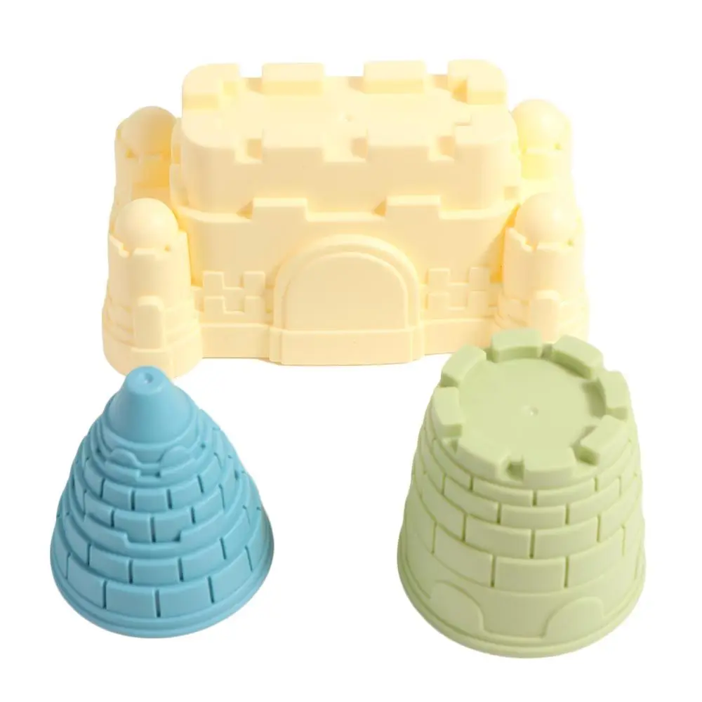 Summer Toys Beach Sand Toys Set Beach Accessories Plastic Castle Sand Mold Fun Yellow Castle Bucket Play Sand Set Funny Gifts