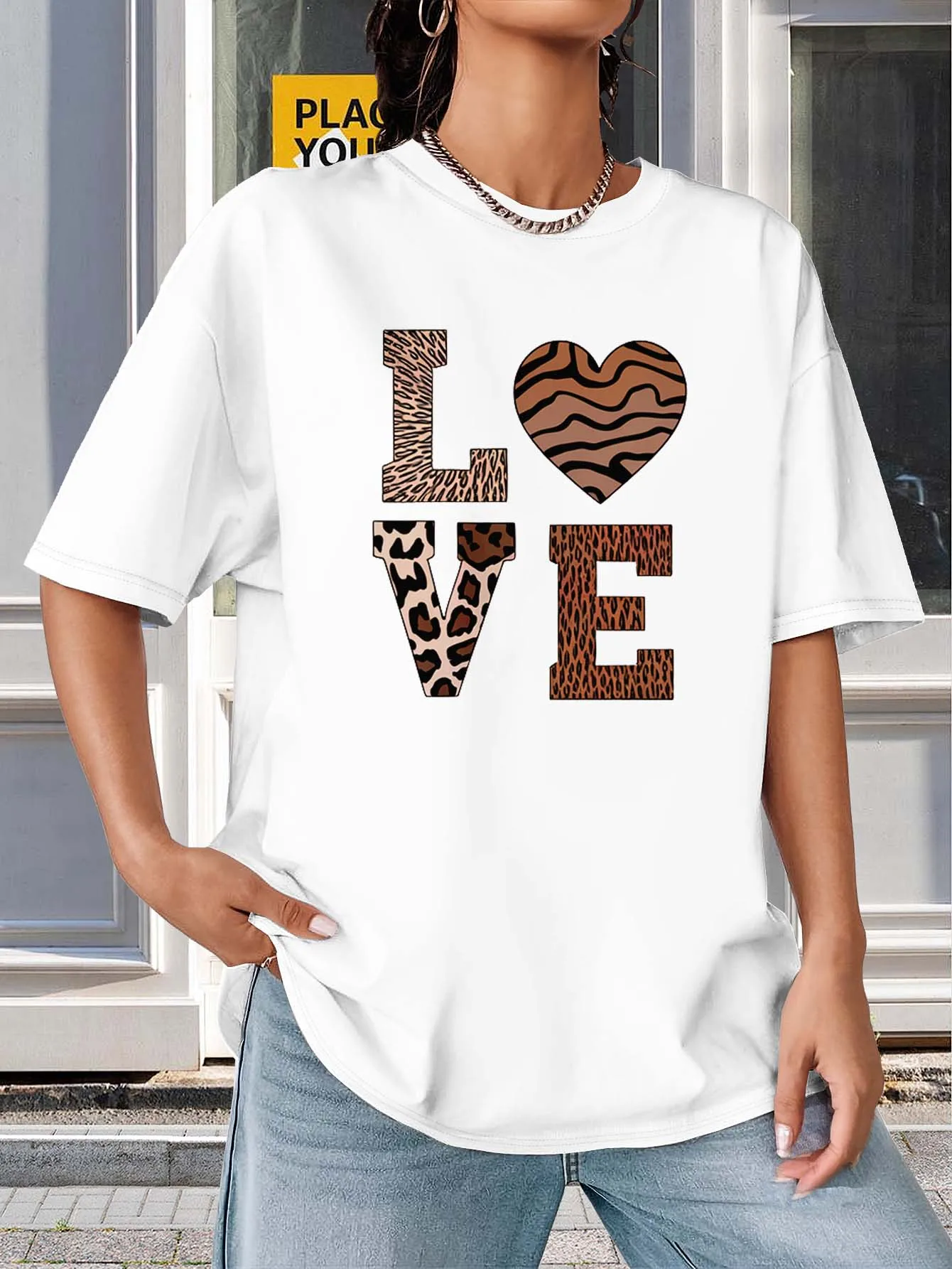 

Элегантная одежда больших размеров с принтом на тему любви для модных женщин, чтобы облегчить уверенность и уникальный стиль