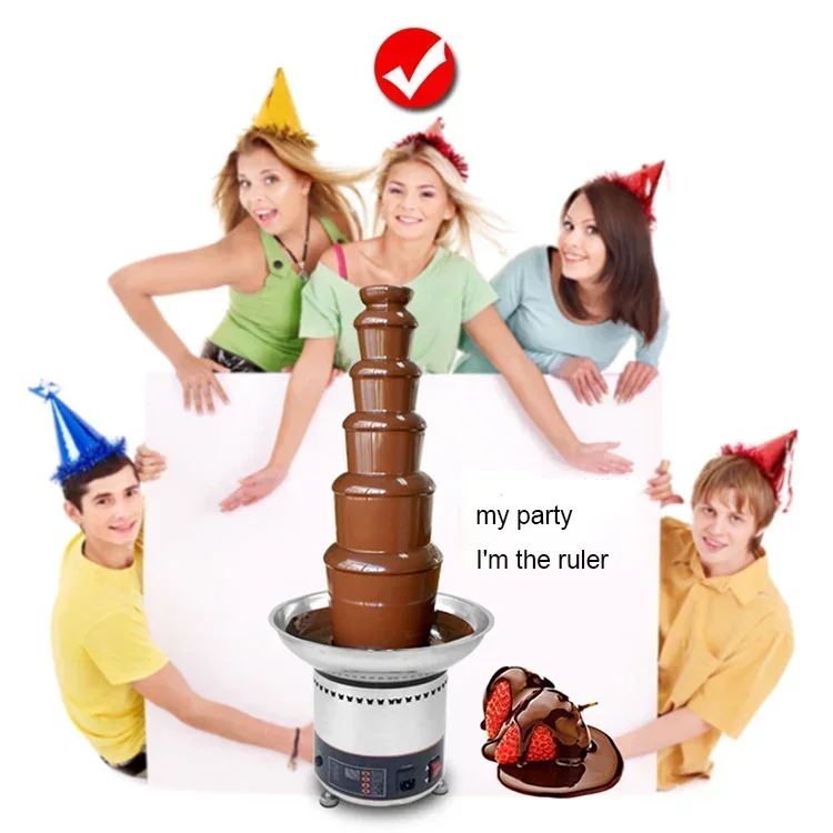 

Wholesale Price Commercial 110V 220V Chocolate Fountain Showcase Waterfall Machine 4 Tiers HOT SALES