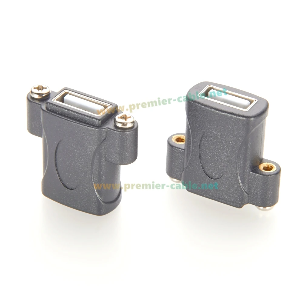 USB 2.0 Schraubverbindung für die Montage in einer Schalttafel, USB-A-Buchse auf Buchse, Durchgangskupplung, Verlängerungskabel für Datenübertragung, geeignet für Scanner. – Detail 9