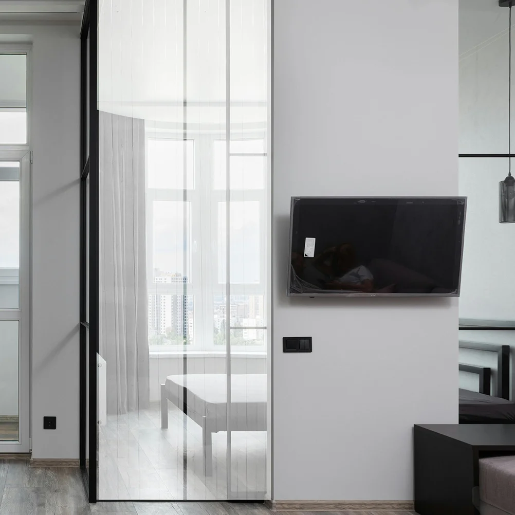 

Plastic Door Curtain Durable Stainless Steel Edge For Freezer Cooler Warehouse Door Insulation Strip Replacement Sealing