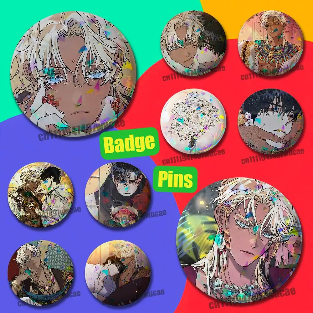 For B-Blossoms of the White Night Shuraka Tei Badge Case Custom Pin Insignia Emblem Round Clothes Brooch Button Laser Cover