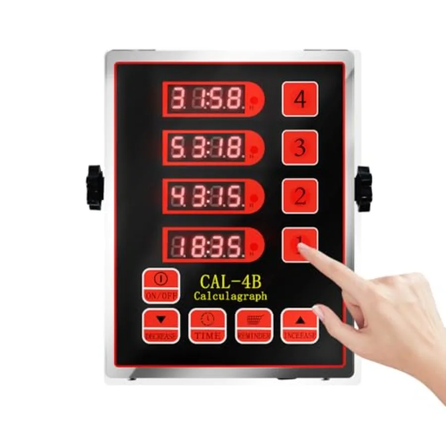 

4 Channel Cordless Digital Timer with Audio Alerts for Precise Cooking Timing in Commercial Restaurants and Home Kitchens Stain