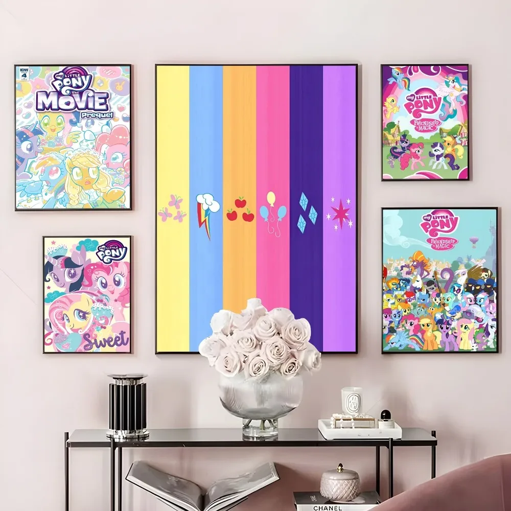 

My Little P-PonYs Poster Wall Printing Waterproof Shower Room Home Bed Room Decor Gift