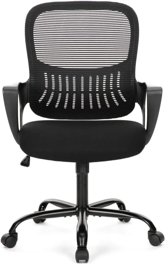 

Ergonomic Computer Mesh Swivel Task Chair With Wheels And Comfortable Lumbar Support For Home Office, Study, Bedroom, Adults,