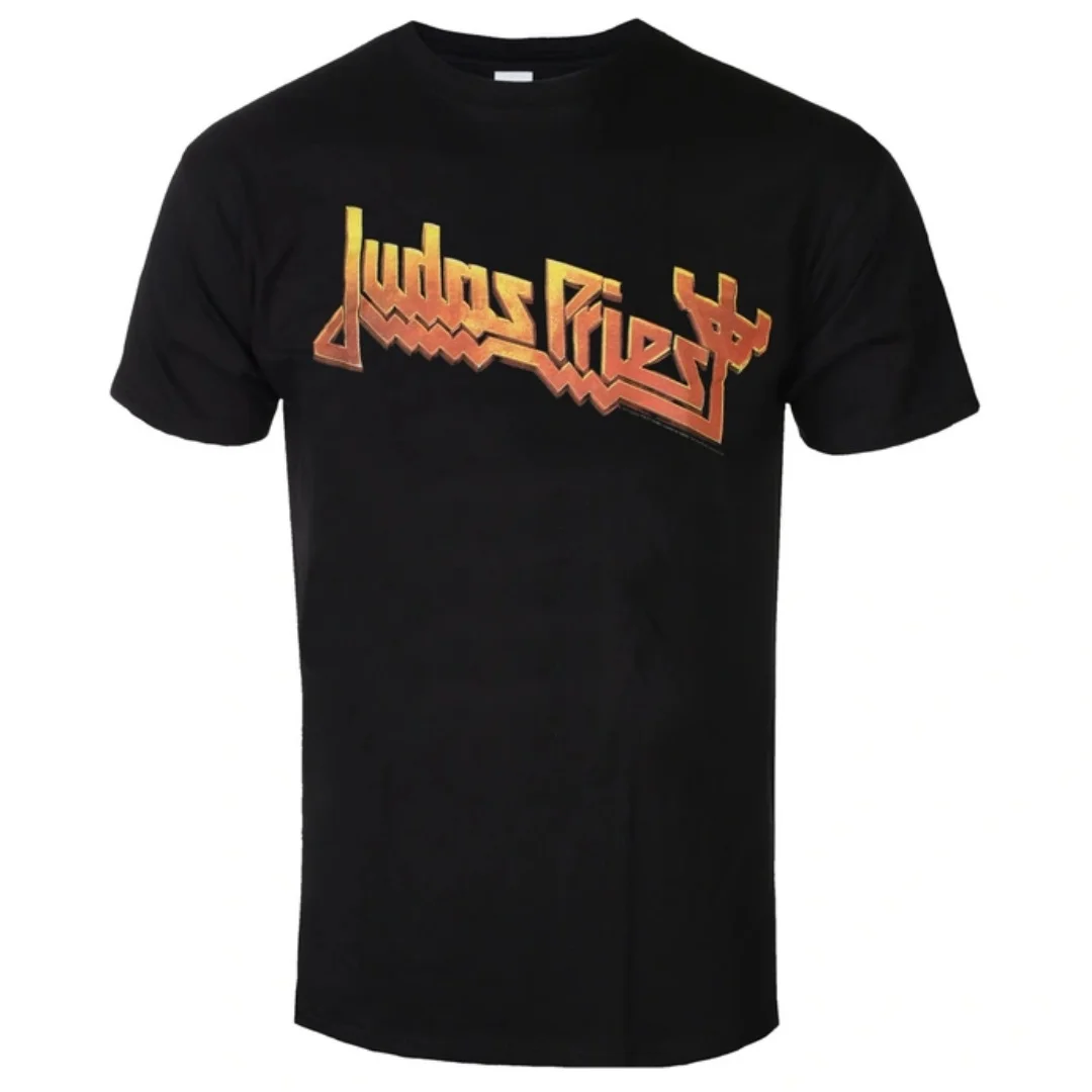 JUDAS PRIEST - INVINCIBLE SHIELD ALBUM Pattern Printed T-shirt Classic Heavy Metal Band T-shirt for Daily and Concert Wear