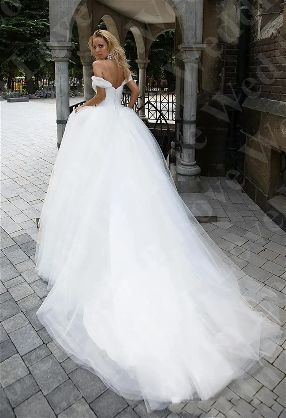 Nuovi abiti da sposa abiti da sposa Sexy con spalle scoperte in pizzo con perline con perle Lace-Up a-line Princess Ball Gown Vestidos para mujer