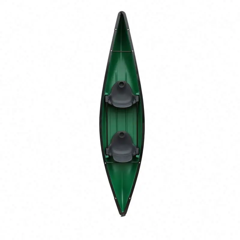 High Performance Strong Smooth Sailing Double Sit On Top Canoe Boat Cheap Plastic 2 People