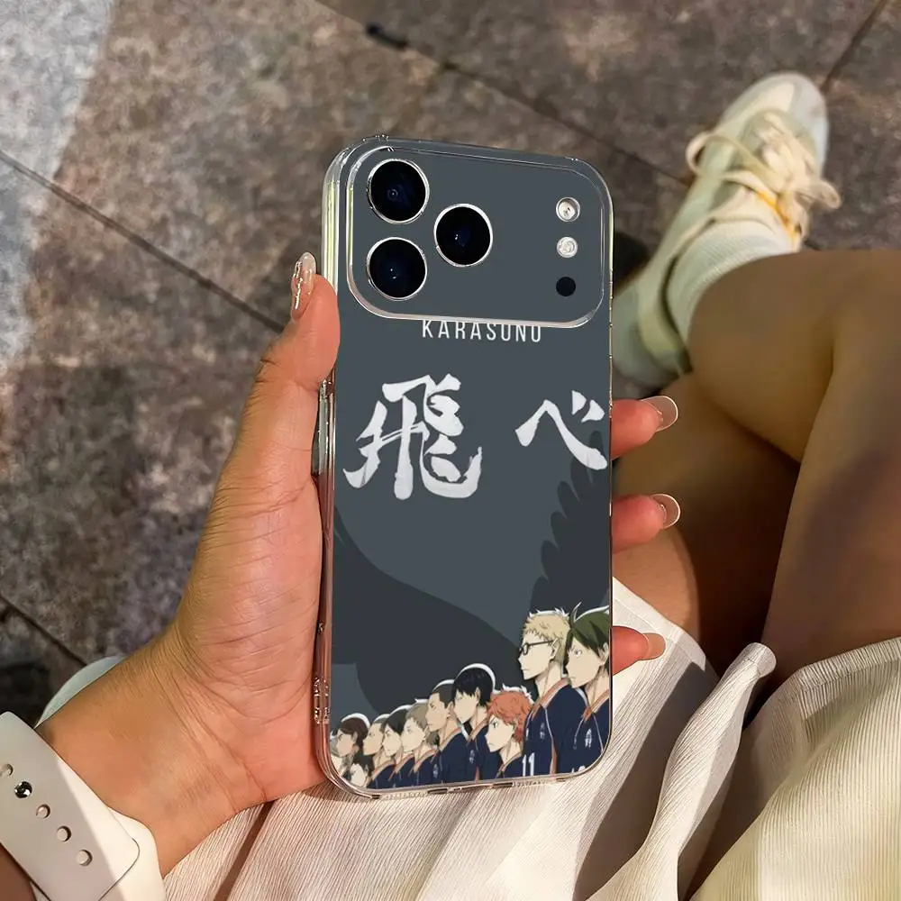 حافظة هاتف رائعة H-Haikyuus K-Karasuno لهاتف iPhone 14,13,12,11,17,16,15,Pro,Max,Plus,X,XS,XR,SE,غطاء ناعم شفاف صغير #4