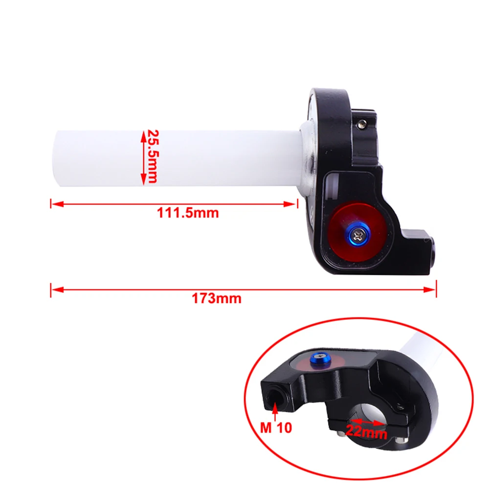 Motorcycle Visual 1/4 Quick Turn Throttle Grips Settle & Twist Gas Throttle Handle + 1100MM Throttle Cable Dirt Pit Bike Motocro