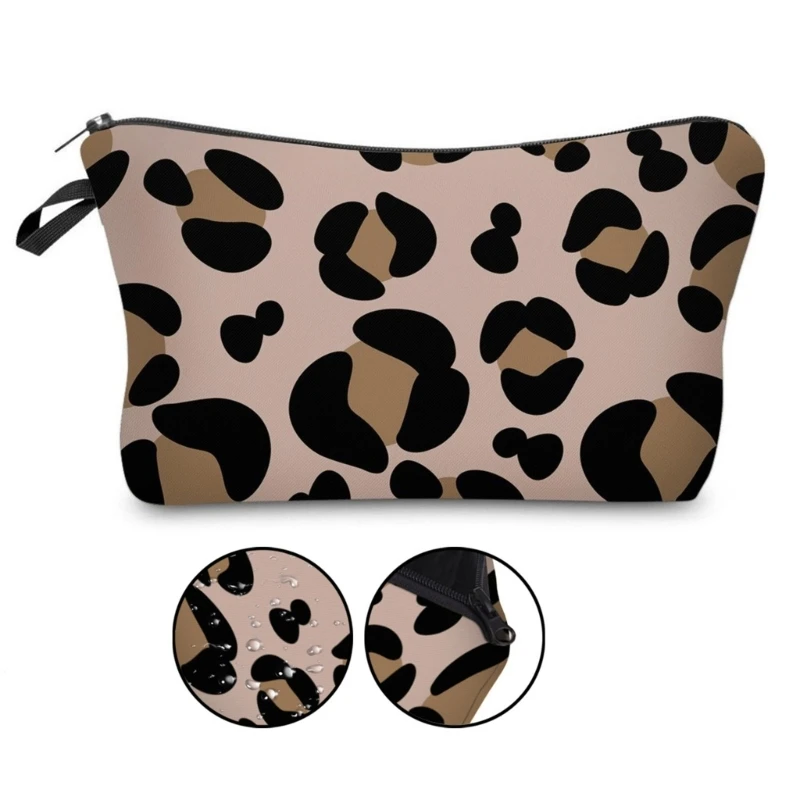 Stylish Cartoon Print Makeup Bag Toiletry Case for Travel and Outdoor Use