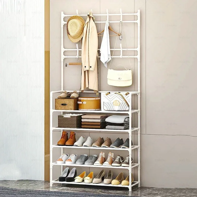 

Multilayer Coat Hat Rack Clothe Hanger Wardrobe Clothing Rack Floor Drying Racks Home Furniture large-capacity Storage Shoe Rack