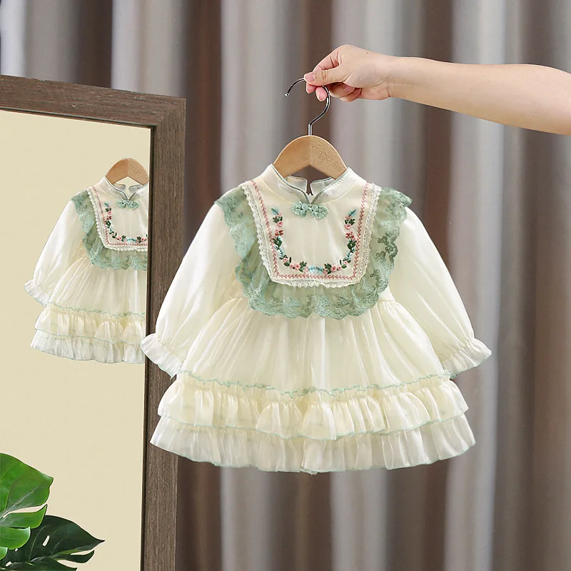 Girls Dresses Spring Autumn Children Cotton Princess Party Dress For Baby Clothes 1 To 5 Years Kids Christmas Dress Costume 2024