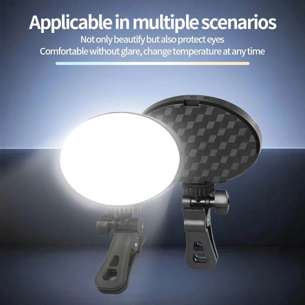 Mini Selfie Fill Light Clip For Mobile Phones Computers On LED Lights 4000mAh Rechargeable monocolour Modes Brightness Fill lamp