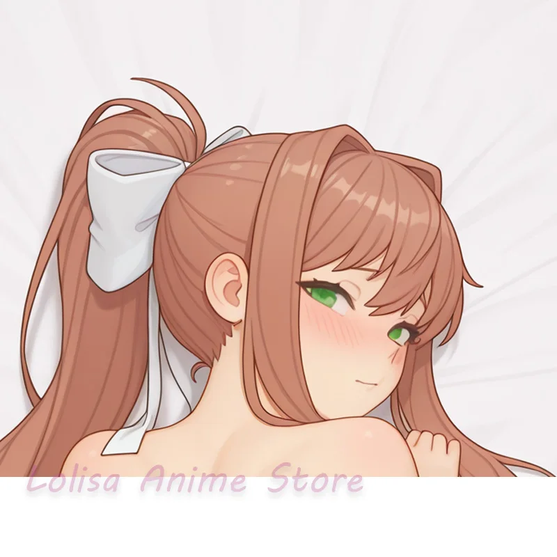 Dakimakura Anime Monika Body Pillow Cover Double-sided Print Pillowcase Life-size Birthday Gifts
