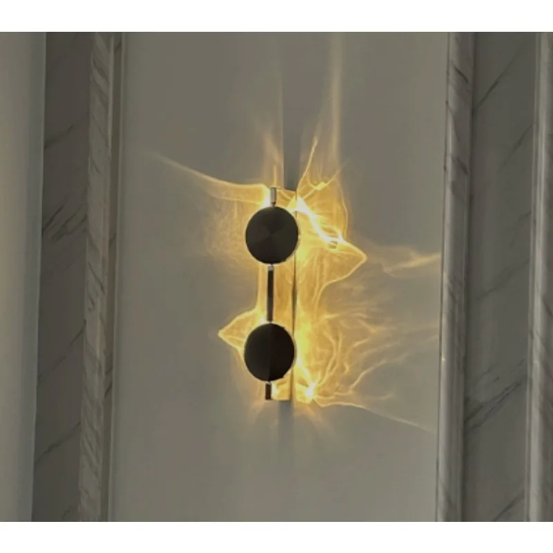 Creative Corrugated Light Shadow Wall Lamp Medieval Luxury Atmosphere Light for Living Room Corner Bedroom Art Decor Lamp