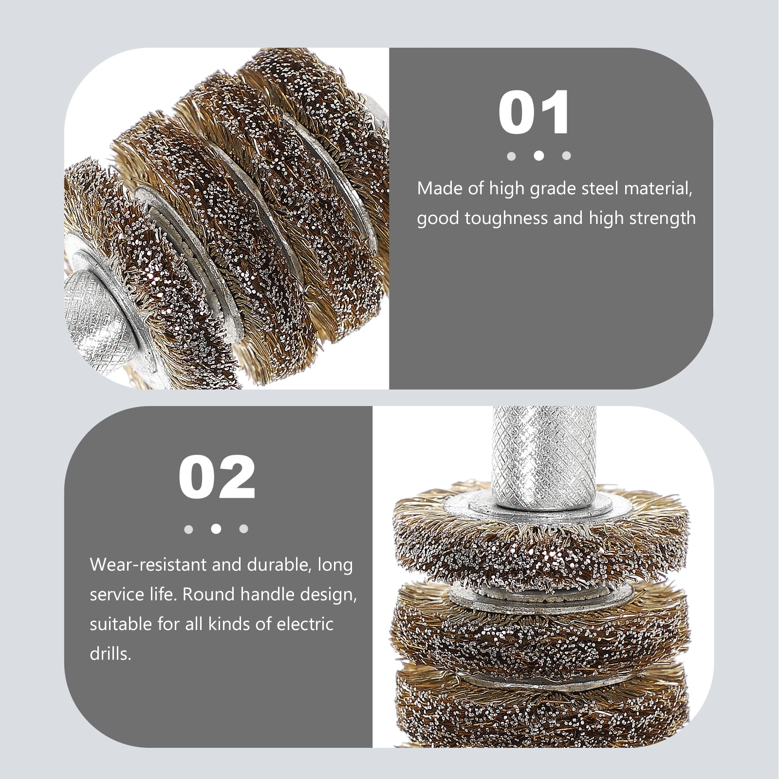 

Rust Removal Wire Brush Electric Drill Thicken Metal Attachment Wirebrush Steel Brushes Cleaning Bit Wire Wheel Stripping